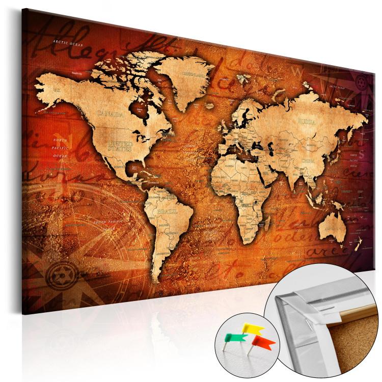 Decorative Pinboard Amber World [Cork Map]