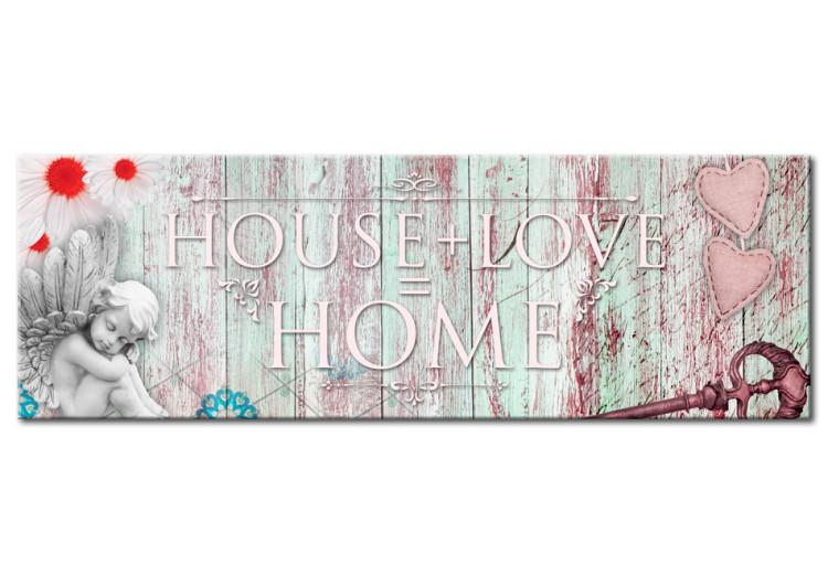 Canvas Print Home: House + Love
