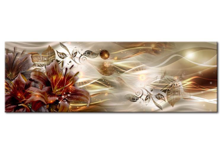 Canvas Print Constellation of Glow (1-piece) - Abstraction with Plant Ornaments