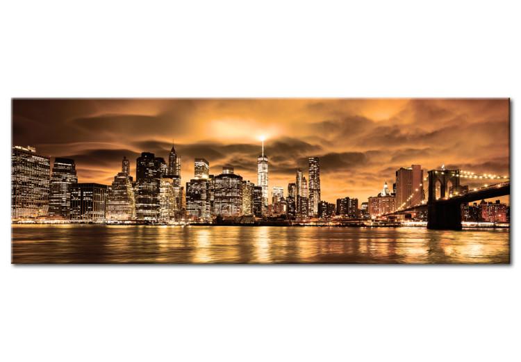 Canvas Print City of the Setting Sun (1-piece) - Skyscrapers in New York City
