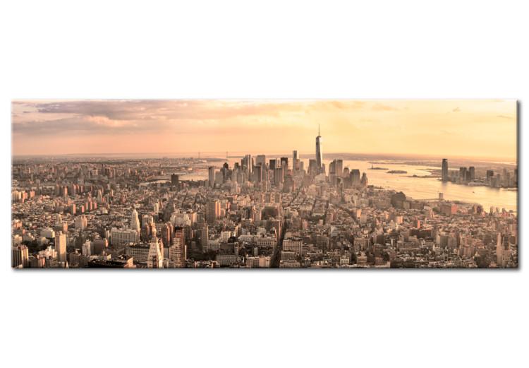 Canvas Print NYC: Urban Beauty (1-piece) - Manhattan and a Beautiful Sunrise