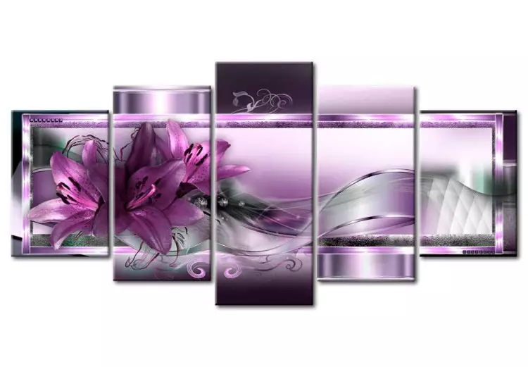 Canvas Print Purple Lilies