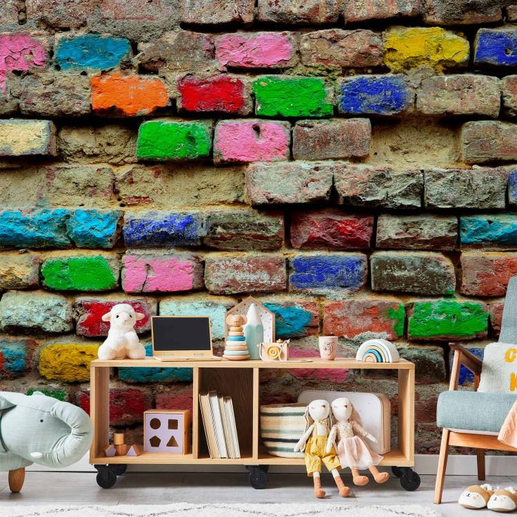 Wall Mural Colourful Bricks