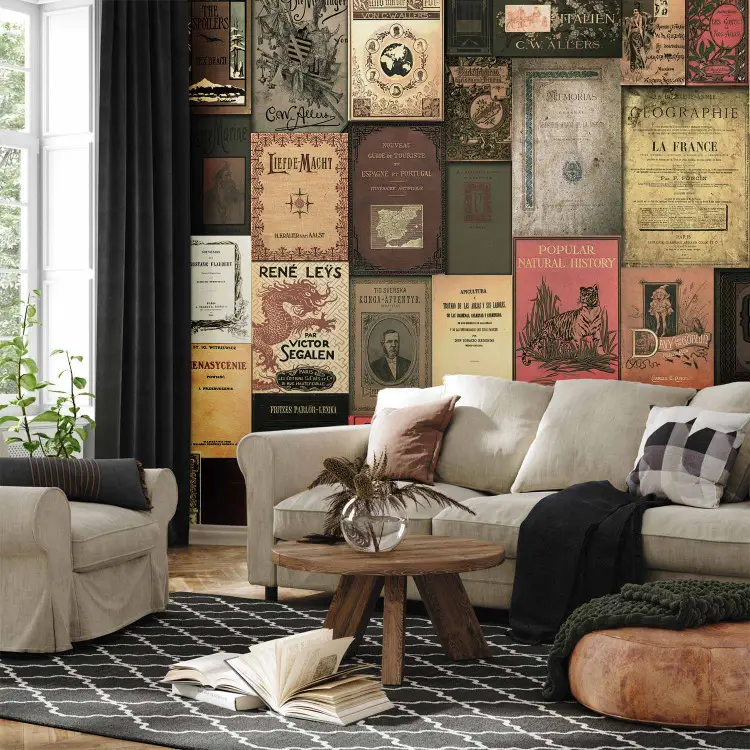 Book Paradise - Colorful vintage-style book covers forming a collage