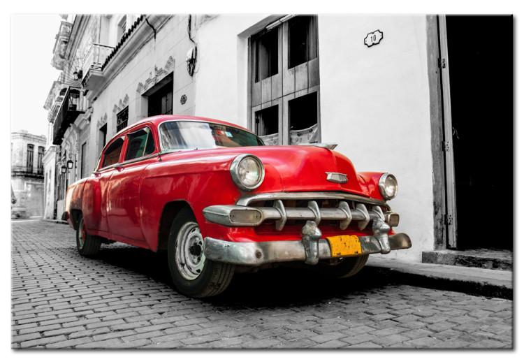 Canvas Print Cuban Classic Car (Red)