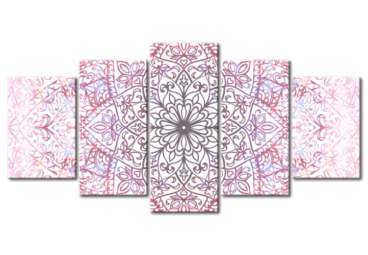 Canvas Print Ethnic Perfection (5-part) - composition with a pattern in Zen style