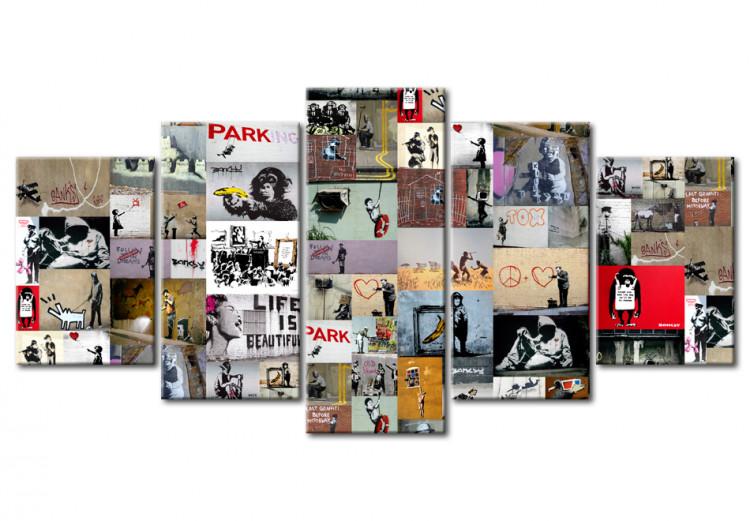 Canvas Print Art of Collage: Banksy IV