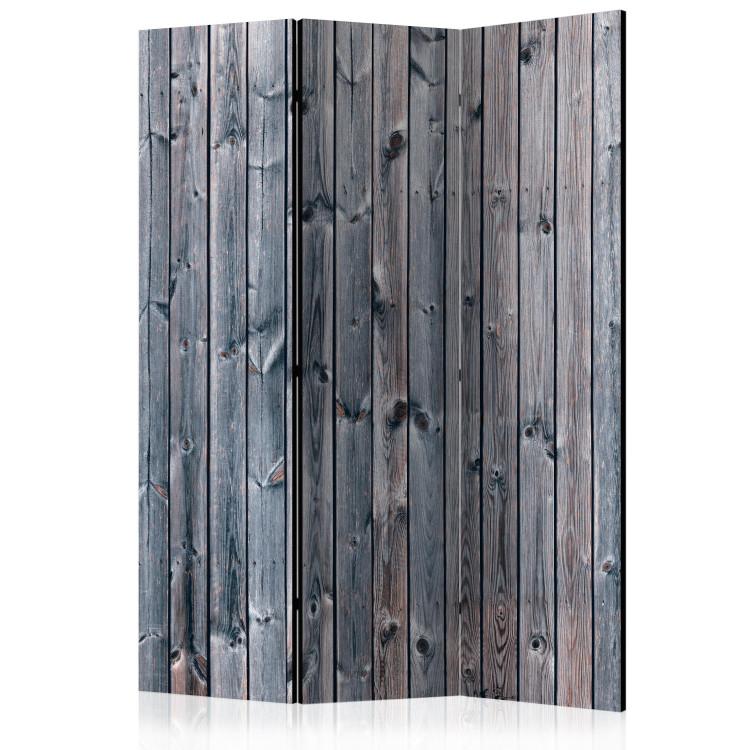 Room Divider Rustic Elegance - texture of gray and faded wooden planks