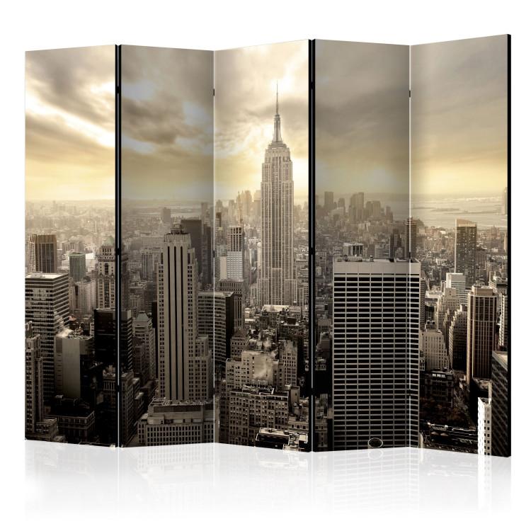 Room Divider Light of New York II - city architecture during sunrise