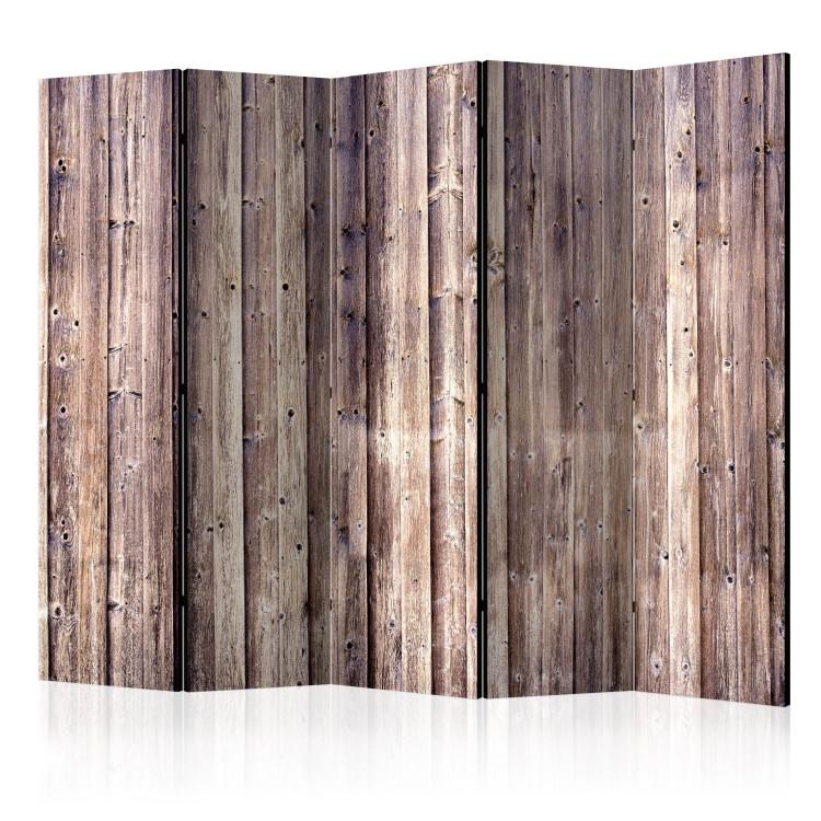 Room Divider Wooden Charm II - light texture of brown wooden planks