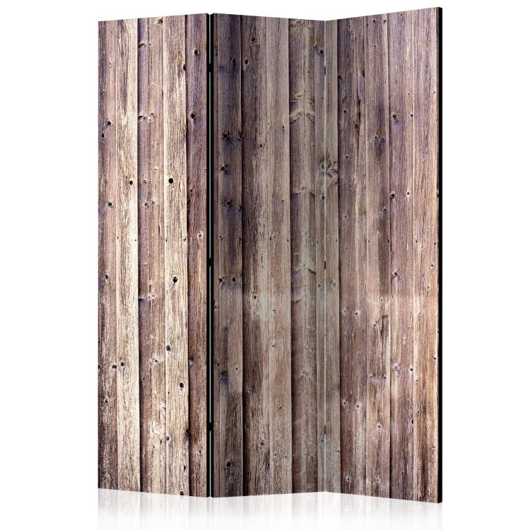 Room Divider Wooden Charm - texture of light brown wooden planks
