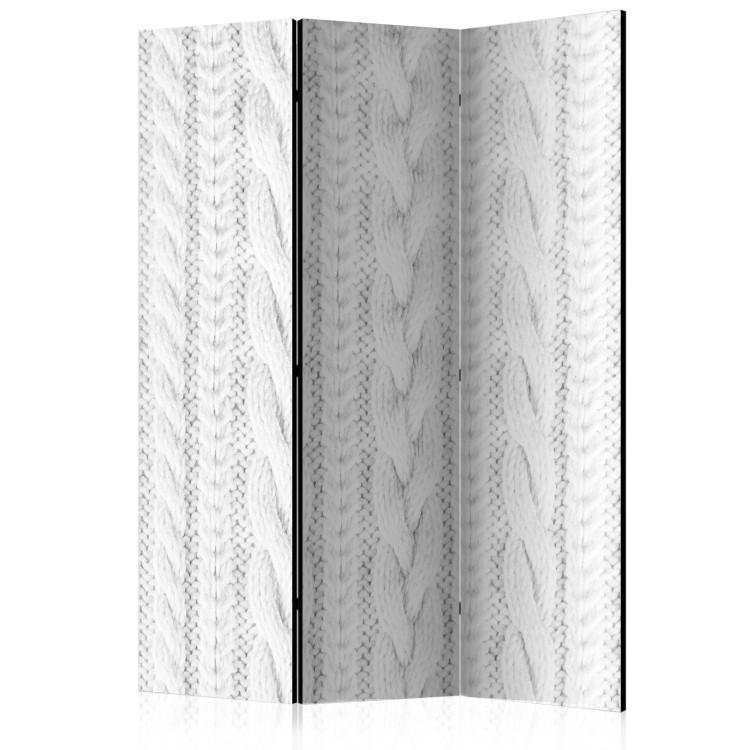 Room Divider White Weave - light texture of white fabric with patterned weave