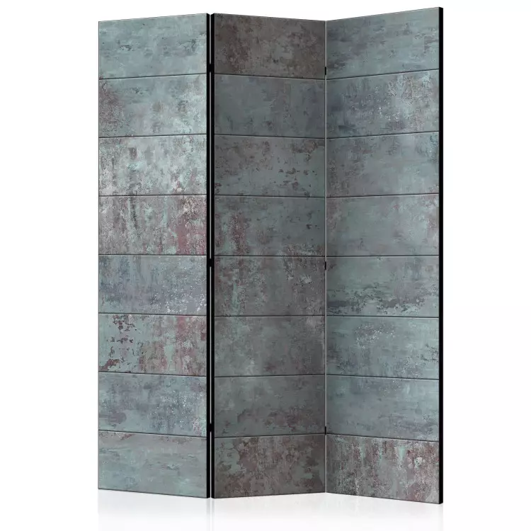 Room Divider Turquoise Concrete - worn tiles in turquoise concrete texture