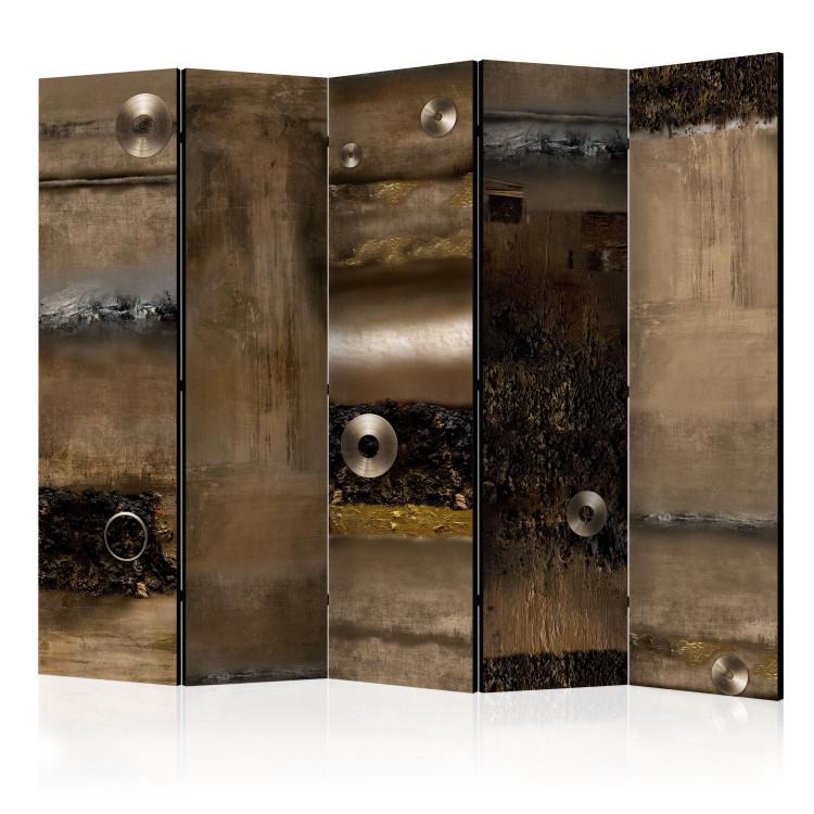Room Divider Metallic Covenant II - abstract brown artistic texture