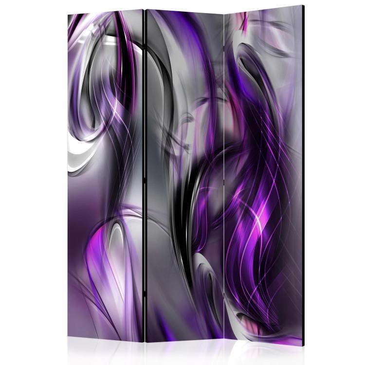 Room Divider Purple Swirls - abstract purple and gray swirling waves