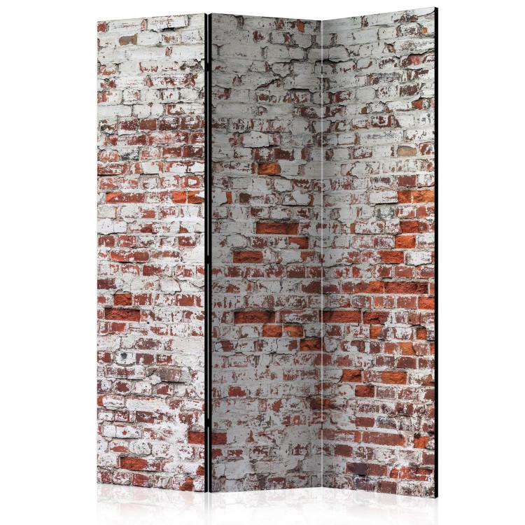 Room Divider Echo of Past Days - urban texture of red brick with white detail