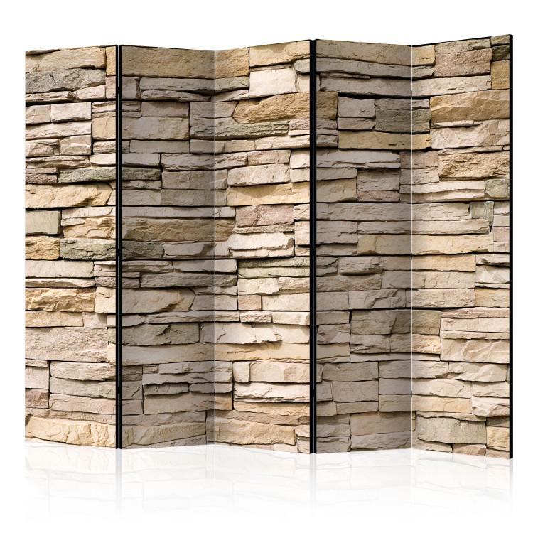 Room Divider Ornamental Stone II - beige texture of stone tile architecture