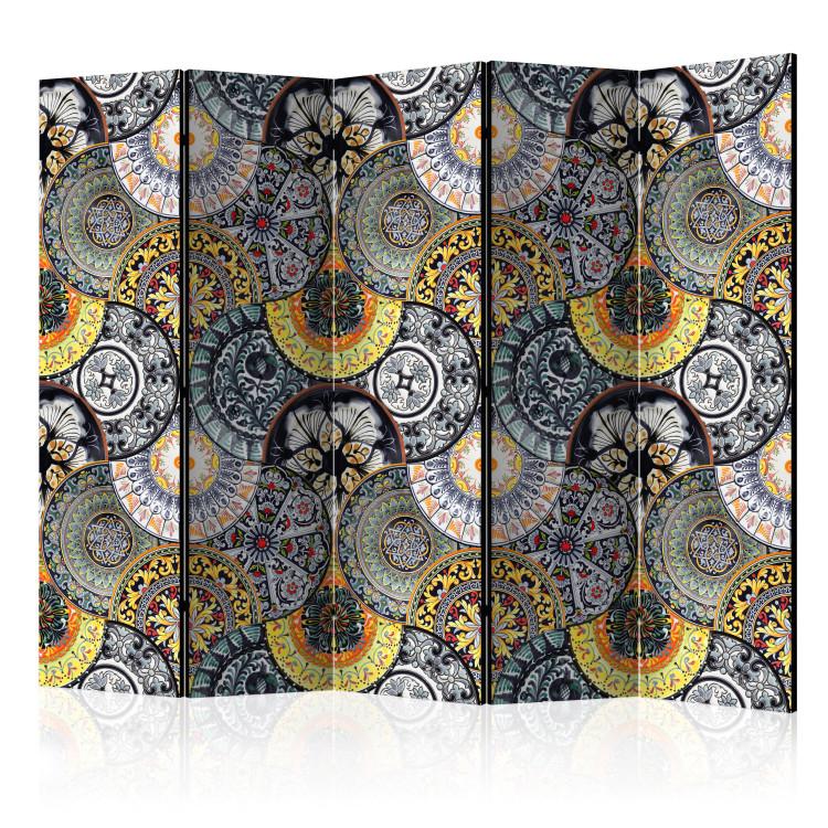 Room Divider Painted Exotica II - mosaic with fanciful and artistic pattern