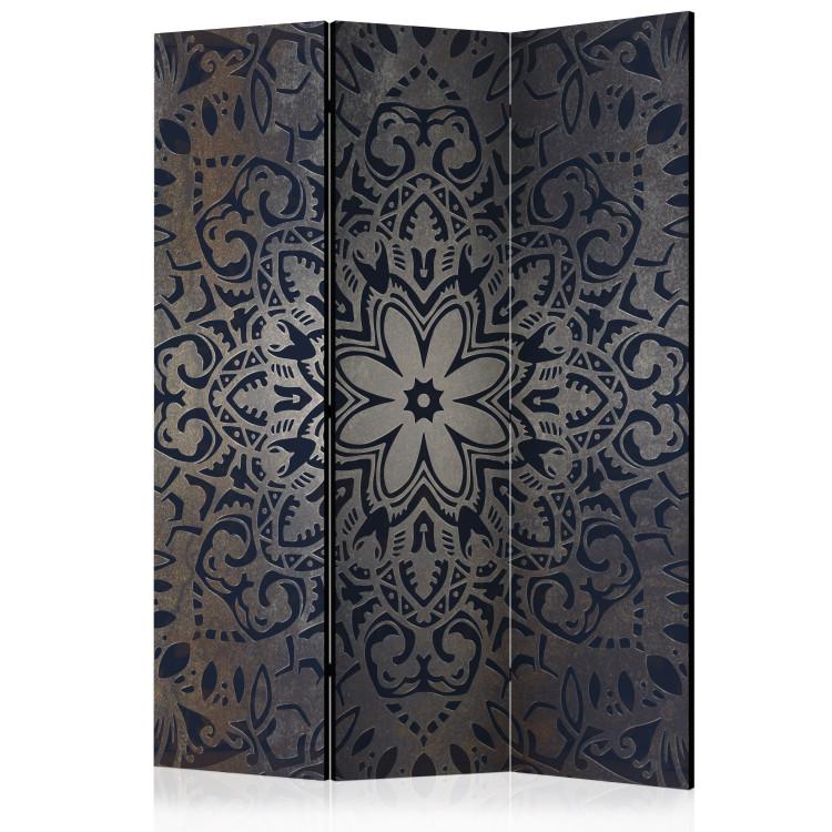 Room Divider Iron Flowers - oriental mandala on a background of Zen-style ornaments