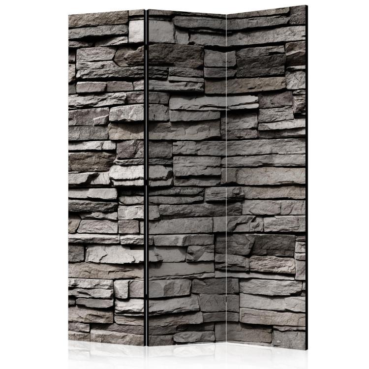 Room Divider Stone Facade - architectural texture of gray stone bricks