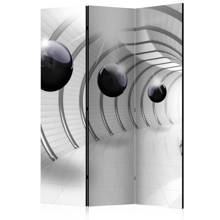 Room Divider Futuristic Tunnel - abstraction of geometric figures in space