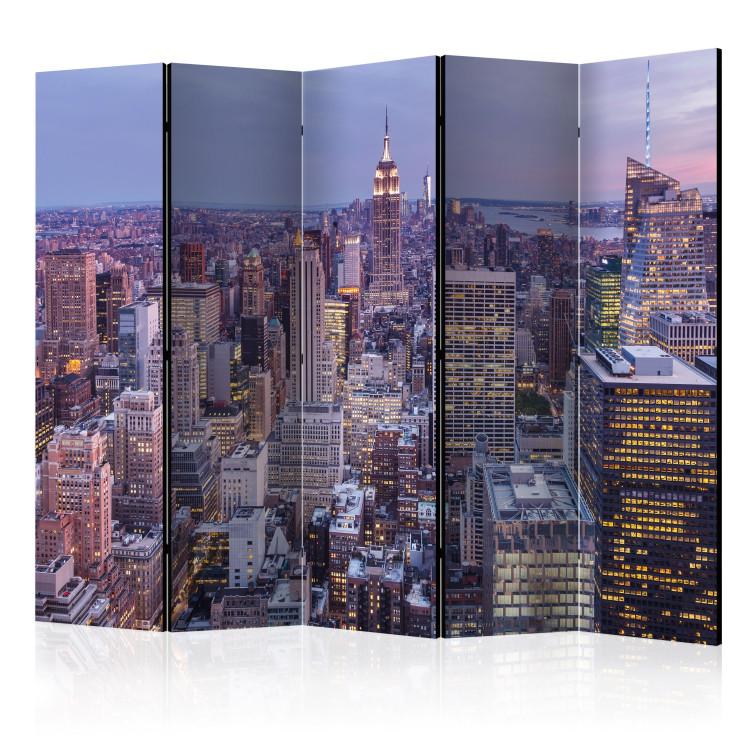 Room Divider Evening City II - skyline panorama of Manhattan skyscrapers in New York