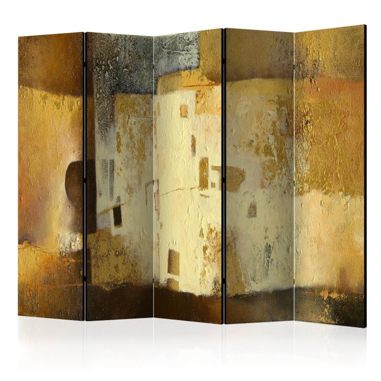 Room Divider Golden Oddity II - abstract texture in an artistic motif