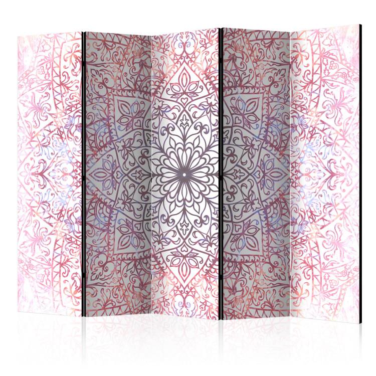 Room Divider Ethnic Perfection II - colorful mandala on a light background in Zen motif