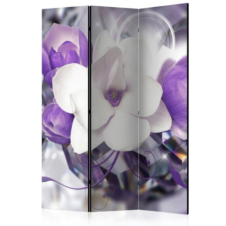 Room Divider Purple Empress - magnolia flower with small purple flowers