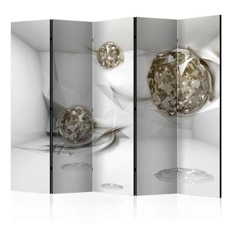 Room Divider Abstract Diamonds II - geometric figures in crystal glow