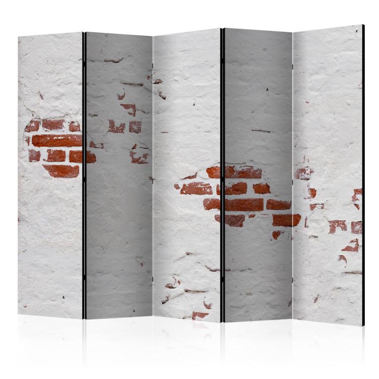 Room Divider Stone Secret II - architectural texture of retro white concrete