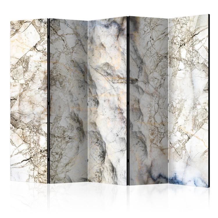 Room Divider Marble Puzzle II - stone texture of marble with a beige accent
