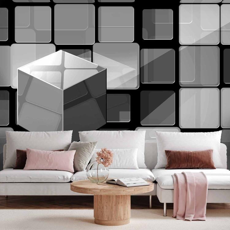 Wall Mural Rubik's cube in gray