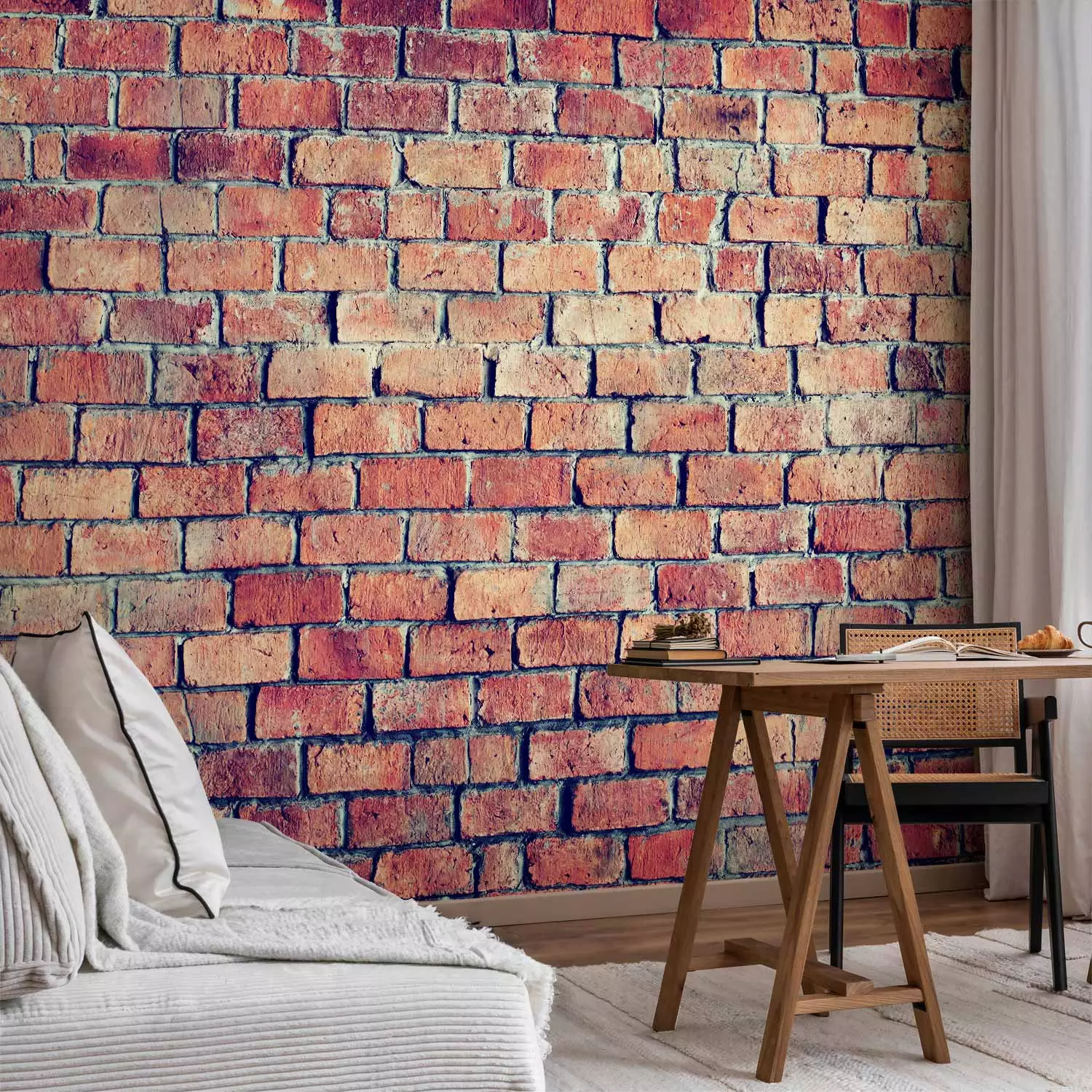 Brick pattern wall paper discount