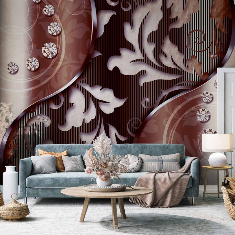 Wall Mural Copper leaves