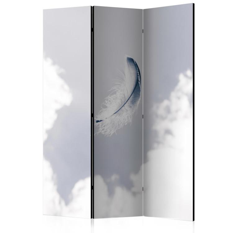Room Divider Angelic Feather - romantic flying feather amidst clouds in the sky