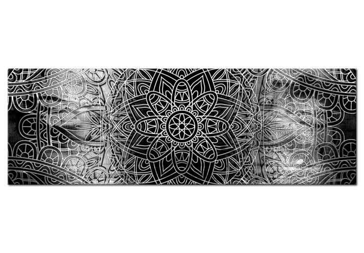 Canvas Print Mandala: Grey Depths