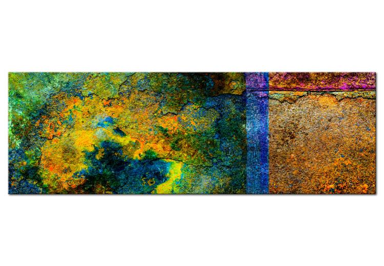 Canvas Print Secret of Sunlit Cave - Colorful Metal Texture Abstraction