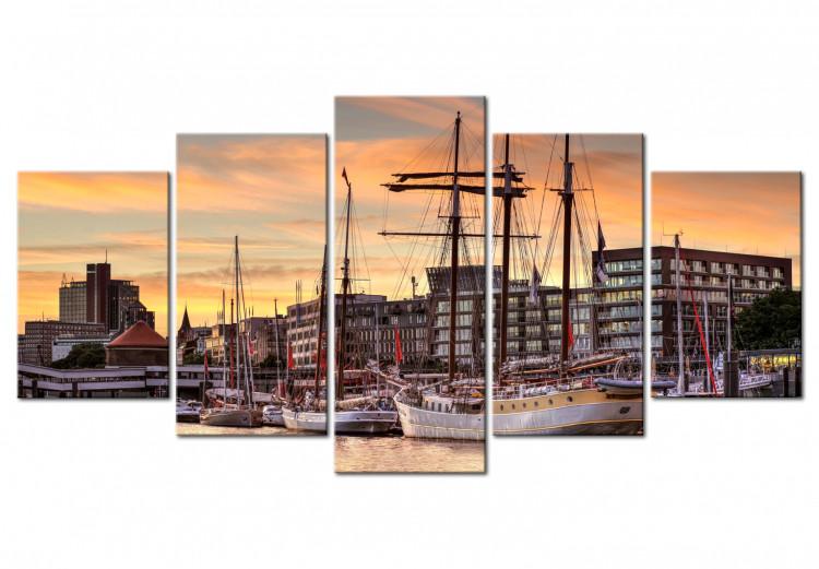 Canvas Print Port of Hamburg 