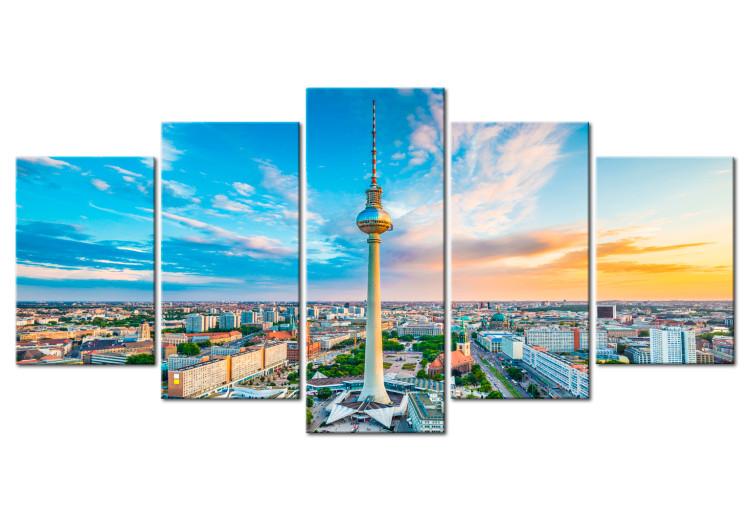 Canvas Print Berlin TV Tower - Panorama of Beautiful City Architecture