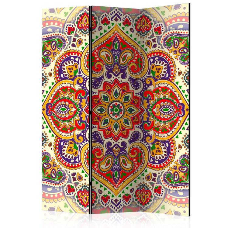 Room Divider Uncommon Exoticism - colorful mandala in bright oriental motif