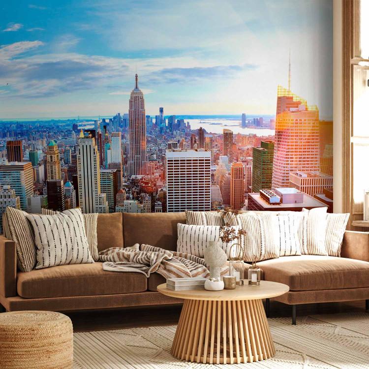 Wall Mural New York USA - architecture at sunrise in saturated colours