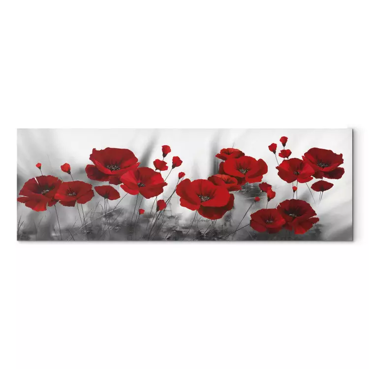Canvas Print Romantic Poppies (1-piece) - Red Flowers in a Spring Meadow