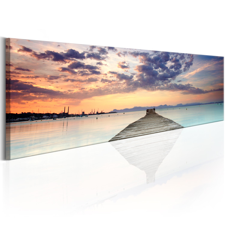 Canvas Moment for Yourself (1-piece) - Romantic Landscape with Couple on Bridge 106200 additionalImage 2