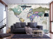 Photo Wallpaper Geography study - world map with signed countries in English 107200