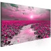 Canvas Print Lilies and Sunset (1-part) Wide - Landscape of Flower Field 107300 additionalThumb 2