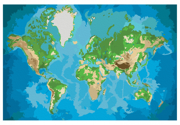 Paint by Number Kit World Map (Blue & Green) 107500 additionalImage 7