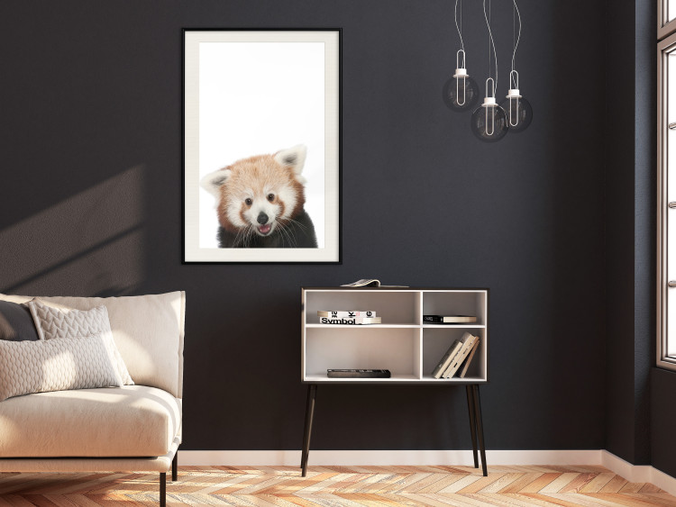 Wall Poster Young Panda - composition for children with a cheerful animal on a white background 114400 additionalImage 22