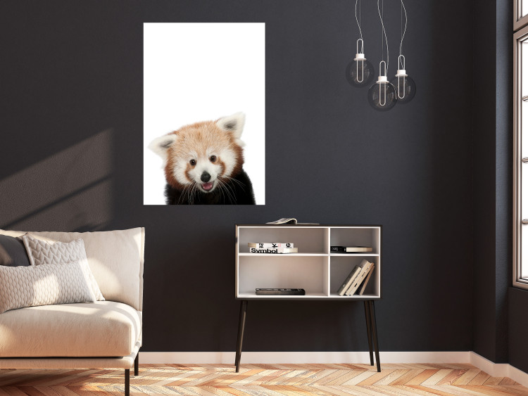 Wall Poster Young Panda - composition for children with a cheerful animal on a white background 114400 additionalImage 23