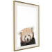 Wall Poster Young Panda - composition for children with a cheerful animal on a white background 114400 additionalThumb 2